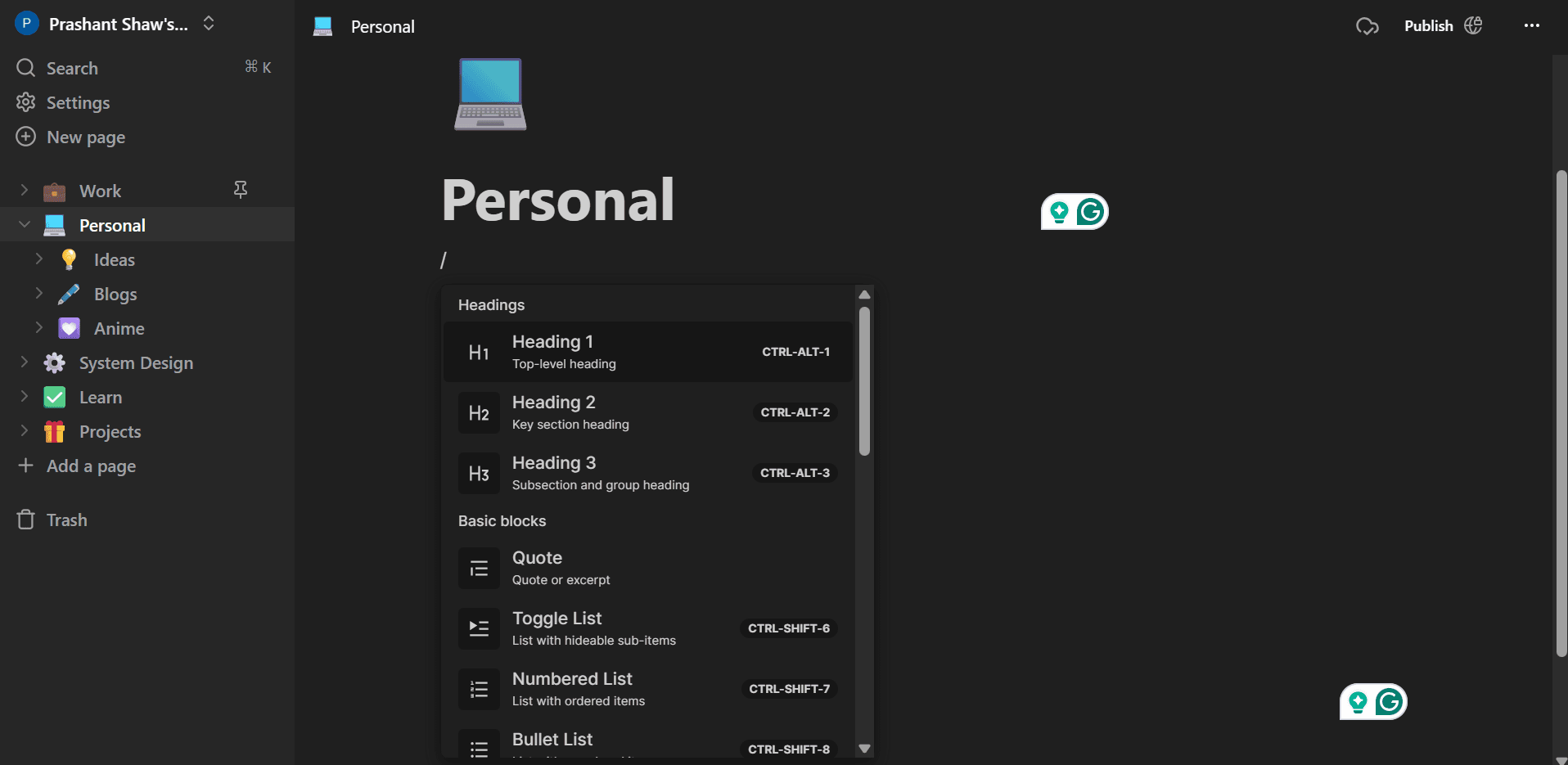 Create Your First Document
